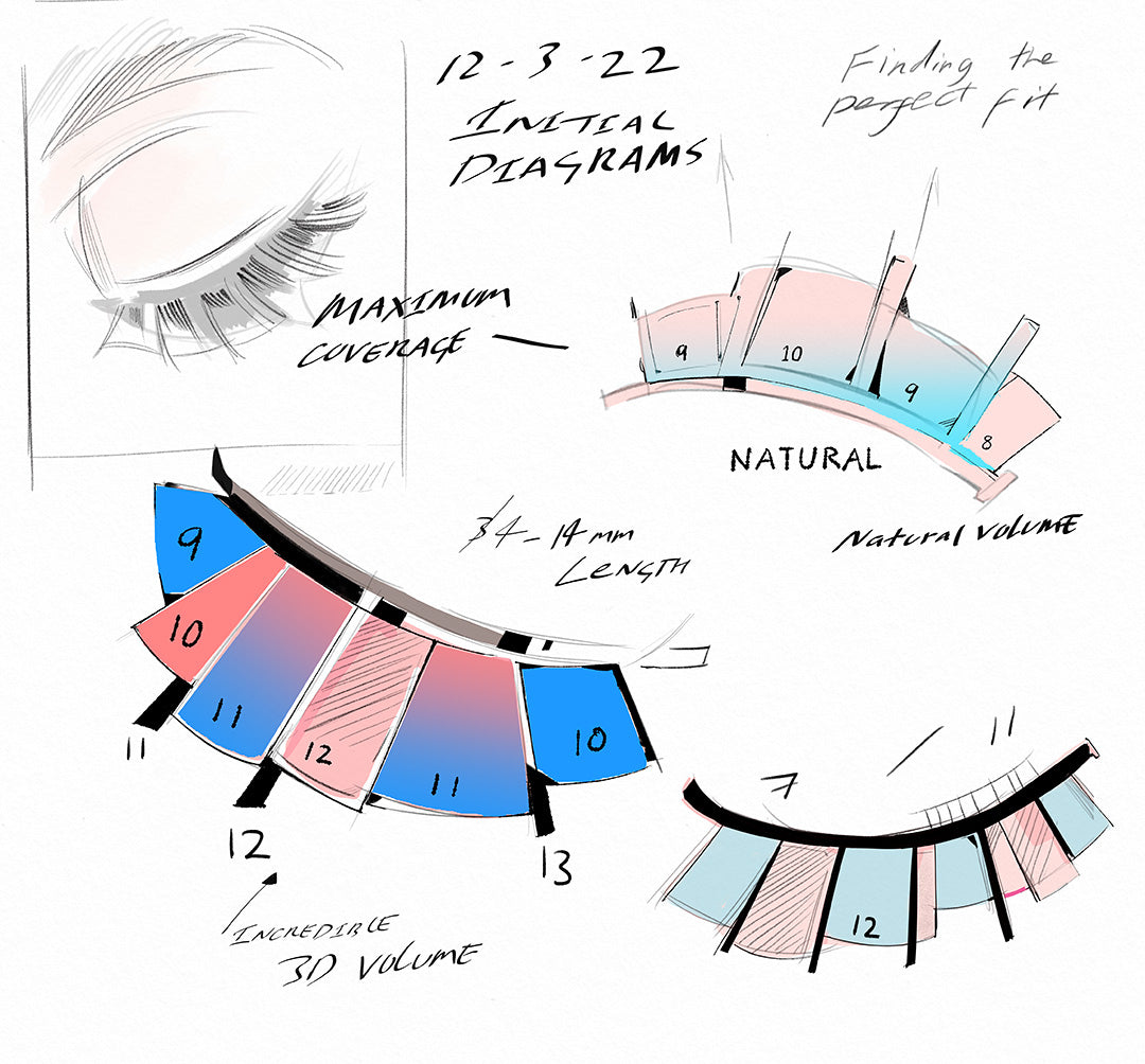 Maia Lashes product designs