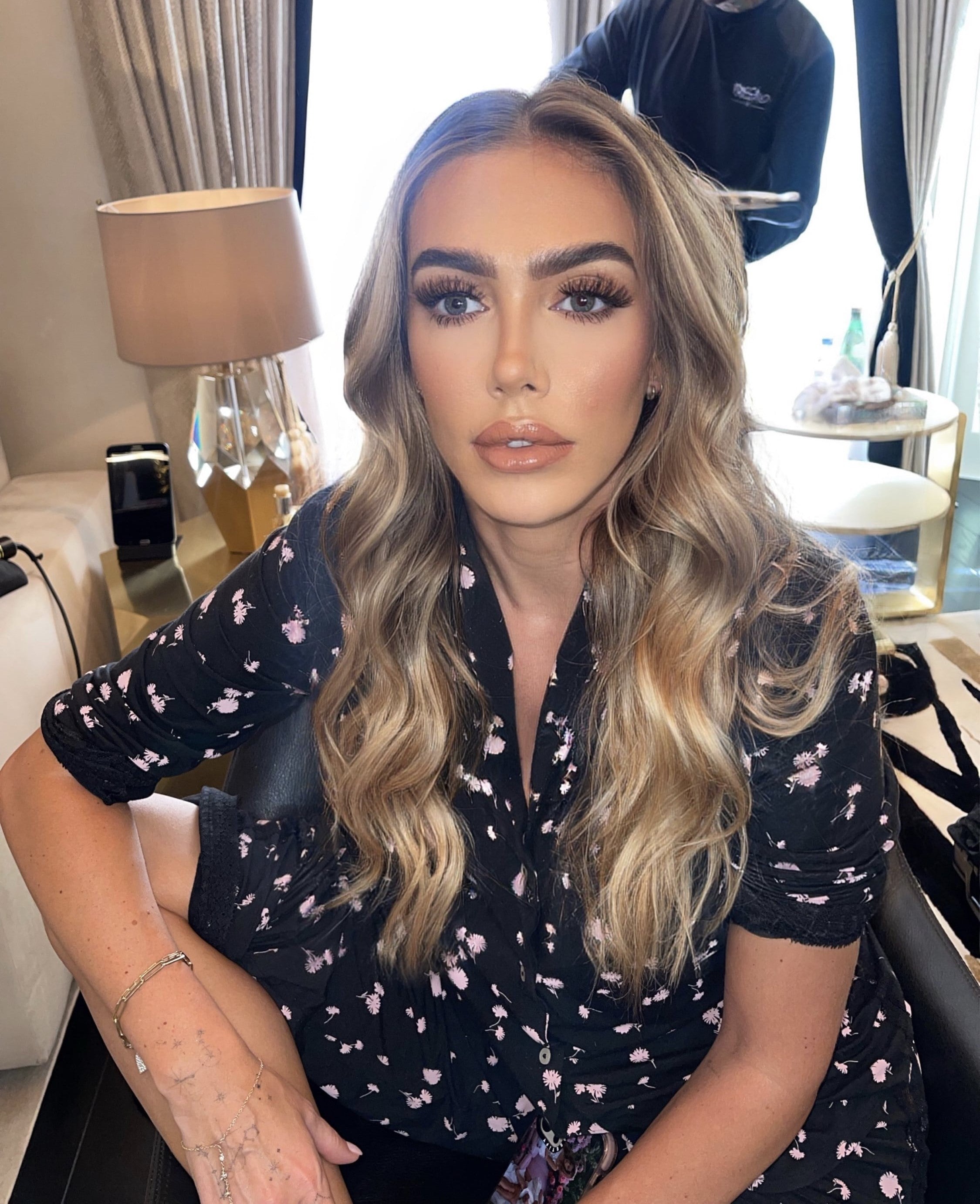 Petra Ecclestone wearing Breezy strip lashes by Maia Lashes